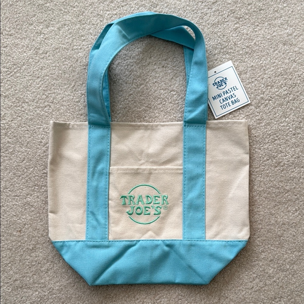 Trader Joe’s Mini Pastel Canvas Tote Bag